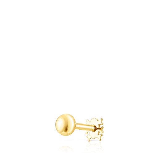 Piercing motivo Virtual Garden em aço IP dourado