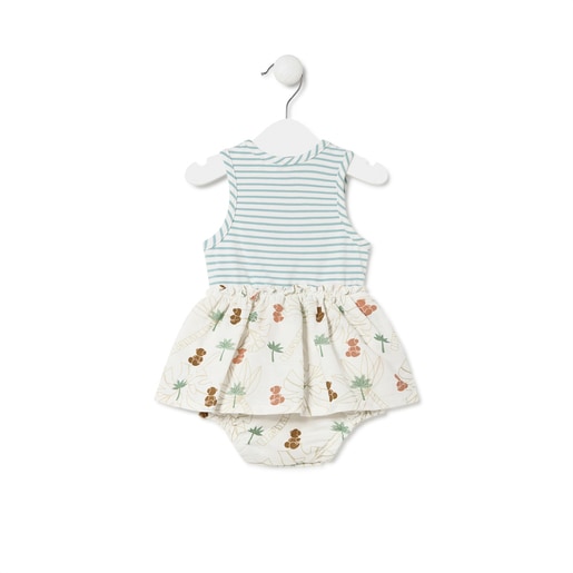 Baby bodysuit with skirt in Jungle one colour