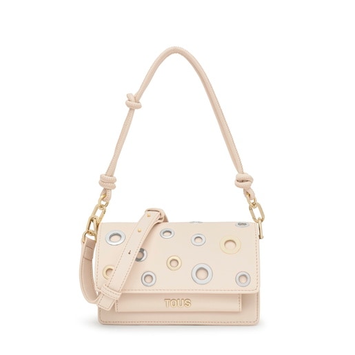 Sac à bandoulière beige petit Audree Eyelets