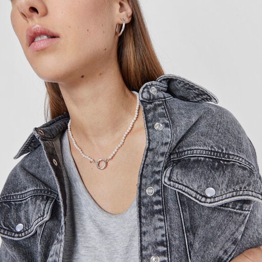 Collar Hold de Perlas y Plata