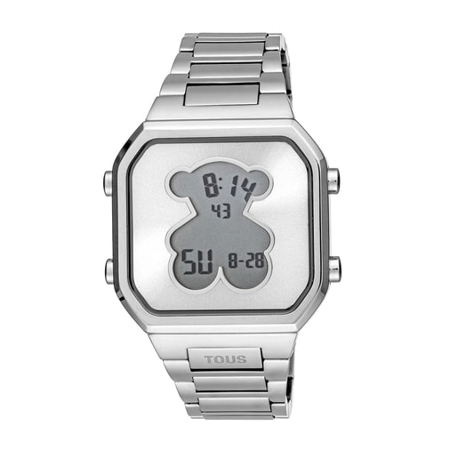 Digital Watch with stainless steel bracelet D-BEAR