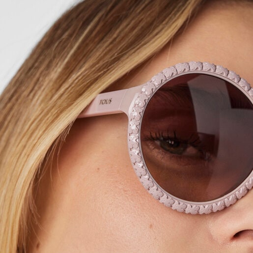 Розовые солнцезащитные очки Square Bear
