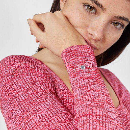 Pulsera de plata corazón San Valentín