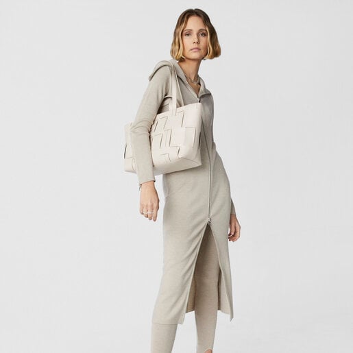 Бежевая сумка-тоут TOUS Damas