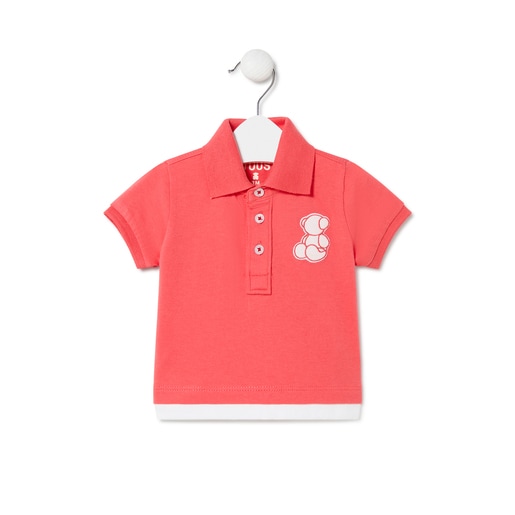 Polo t-shirt in Casual coral