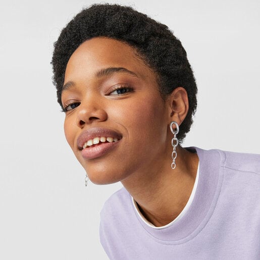 Long TOUS Calin Earrings with rings