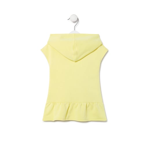 Vestido de bebé menina com capuz Classic amarelo