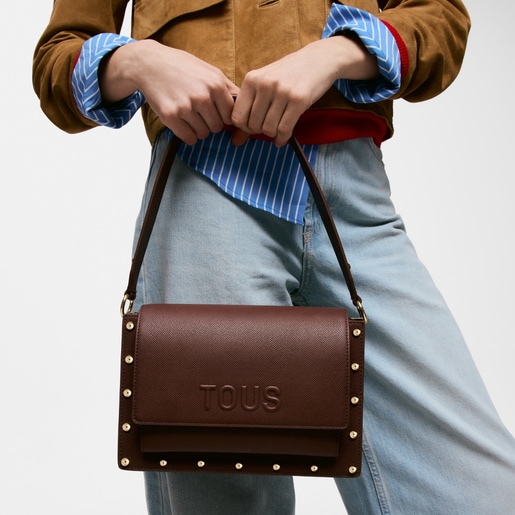 Medium brown Crossbody bag TOUS Audree Studs