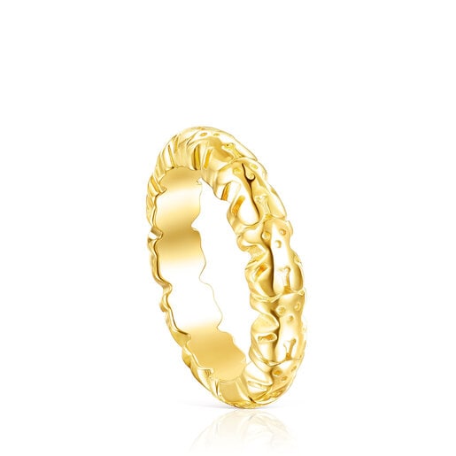 Anillo Straight XL con baño de oro 18 kt sobre plata