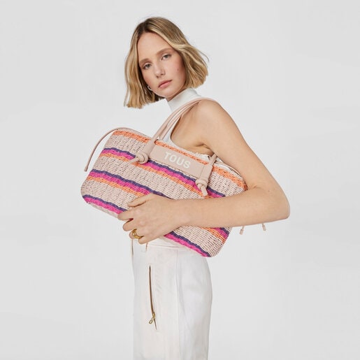 トープカラーのラージ・トートバッグ TOUS Scoubidou