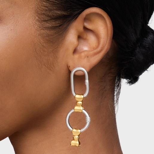 15 mm bow Pendant with 18kt gold plating over silver TOUS Ribbon