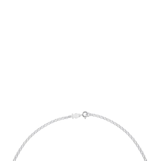 Колье-чокер TOUS в скейтерском стиле из круглых колец из серебра, 40 см.