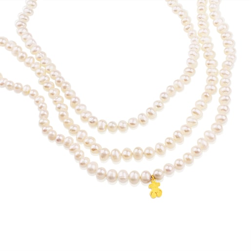 Vermeil Silver TOUS Pearls Necklace