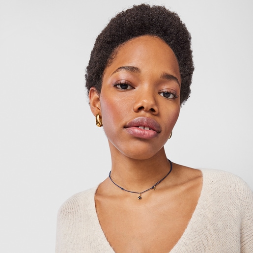 Magic Nature Necklace with iolite and blue cord TOUS