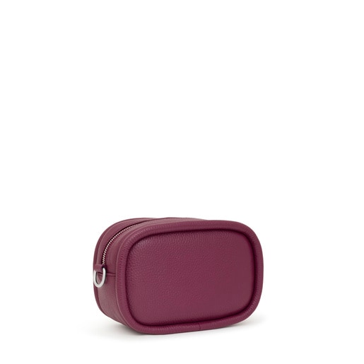 Burgundy leather Crossbody reporter bag TOUS Miranda