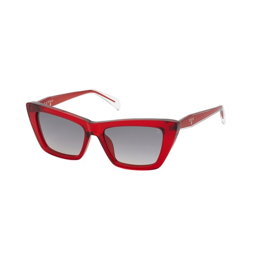 Sonnenbrille Transparent in Rot