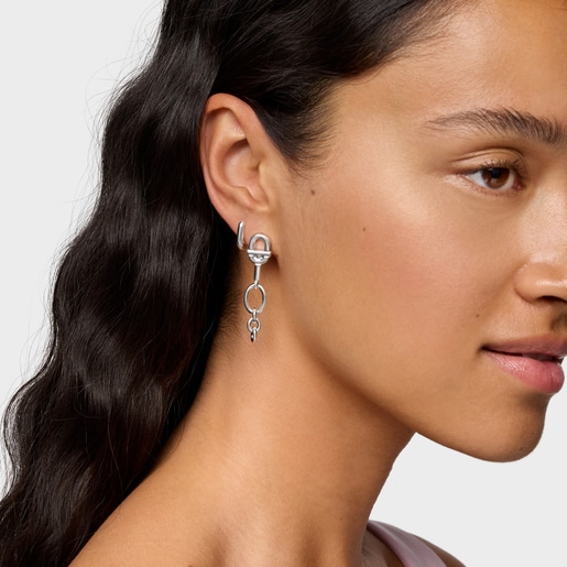 Long silver Earrings TOUS MANIFESTO