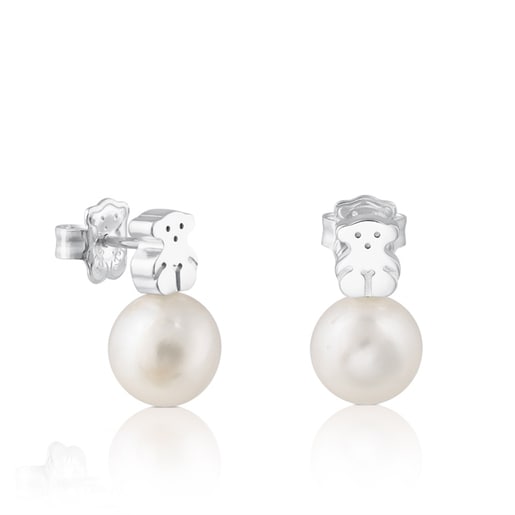 Silver and Pearls TOUS Sweet Dolls Earrings Bear motif