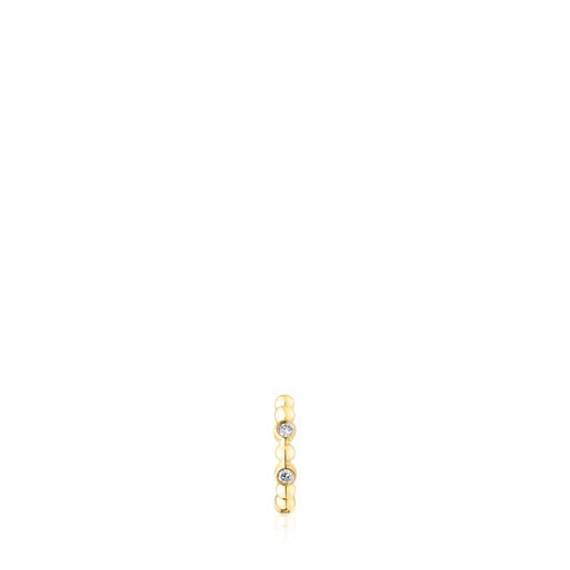 Hoop earring with gold balls and diamonds Les Classiques