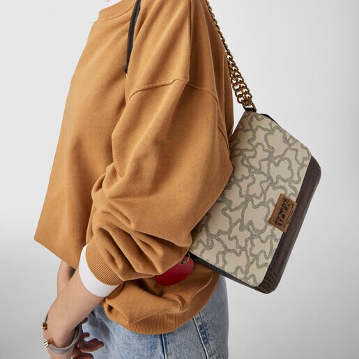 ショルダーバッグ  Kaos Legacy  Kaos柄  M  ベージュ・ブラウン