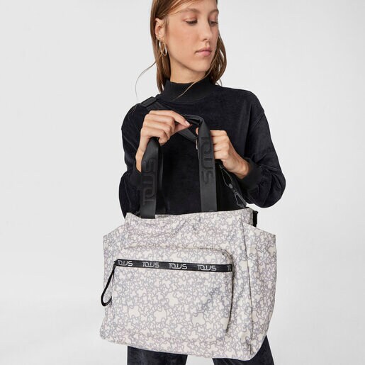 Pañalera Mommy Bag Kaos Mini Sport beige-gris