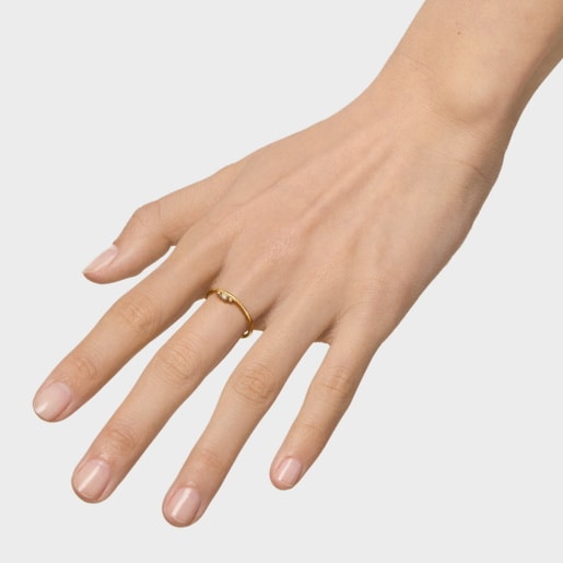 Gold Ring with diamonds Les Classiques