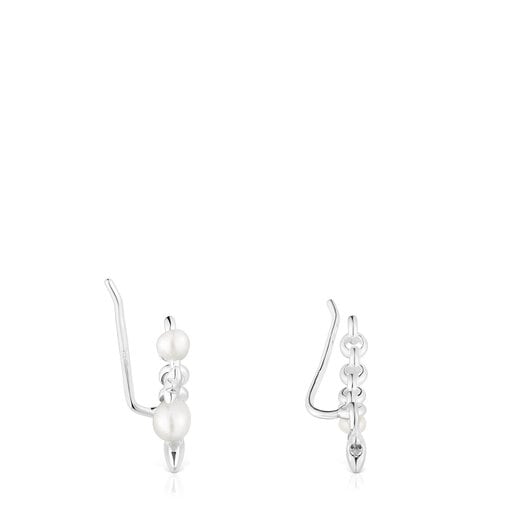 Silver Mini Icons Earcuff with bar and charms | TOUS