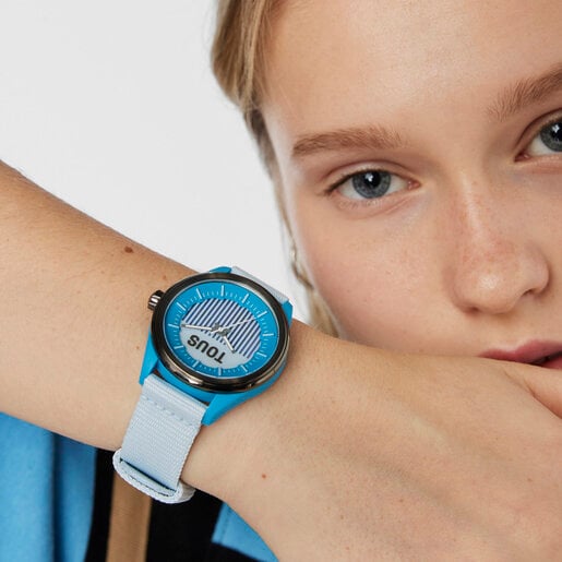 Sky blue solar-powered Analogue watch Vibrant Sun | TOUS