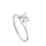 Anell solitari de platí amb diamant creat al laboratori 0,70 ct Shine LGD