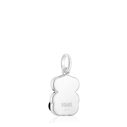 Pendentif ourson Bold Bear en argent avec onyx