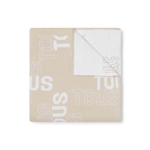 Manta de bebé reversible Nilo beige