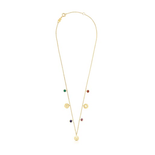 Collar medallas y gemas con baño de oro 18 kt sobre plata Tamara Falcó X TOUS