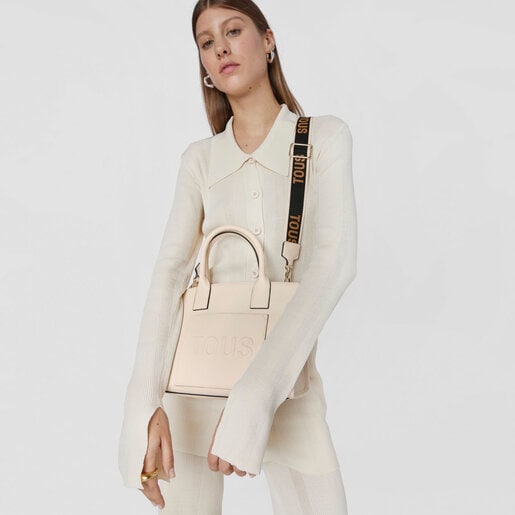 תיק קניות TOUS La Rue Amaya בינוני בצבע שנהב