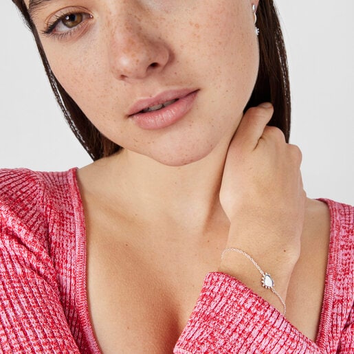 Bracelet en argent cœur San Valentín