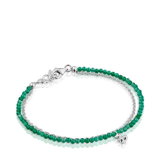 TOUS Silver and treated green chalcedony Bracelet Bold Bear | Plaza Las  Americas