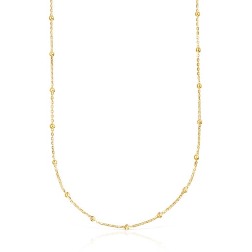 TOUS Basics vermeil silver choker with interspersed beads