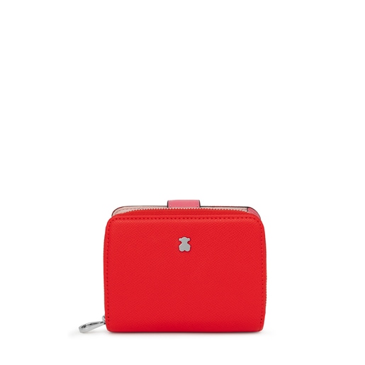 Small red New Dubai Saffiano Wallet | TOUS