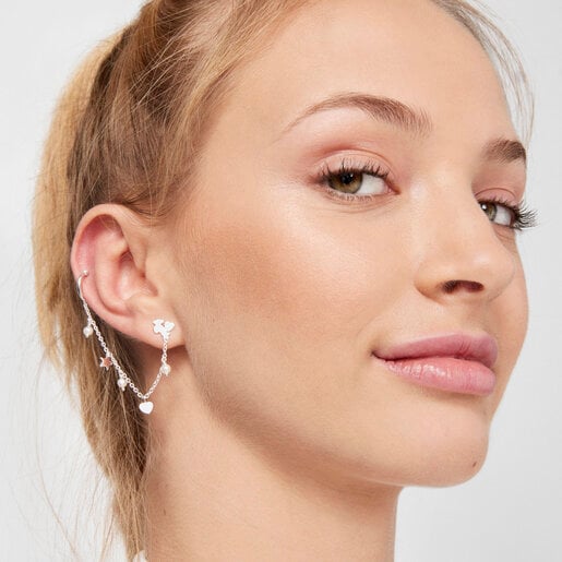 Silver and Pearls Cool Joy Earcuff