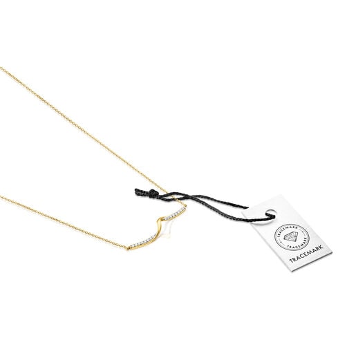 Gold TOUS St Tropez Necklace with diamonds