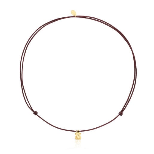 Gold and brown cord Bear necklace TOUS Balloon | TOUS