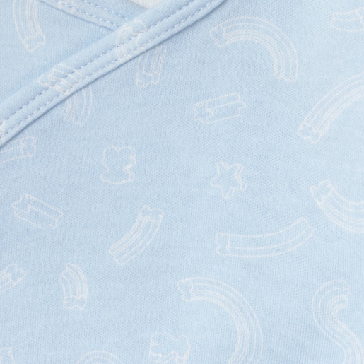 Pack of wrap-over baby bodysuits in Arc sky blue