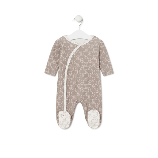 Pijama d'una peça per a nadó Icon beix