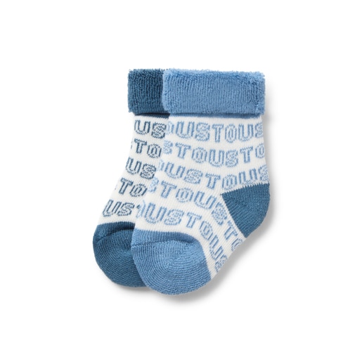 Conjunto de 2 pares de peúgas de bebé SSocks azul