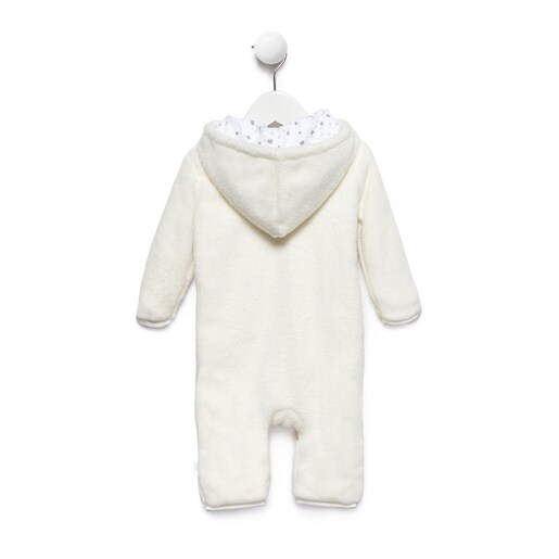 Snow Bear onesie with hood in a single colour