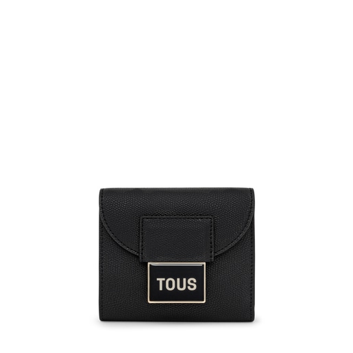 Black TOUS Sylvia Flap Card wallet