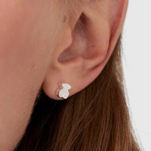 Silver TOUS Sweet Dolls earrings bear motif