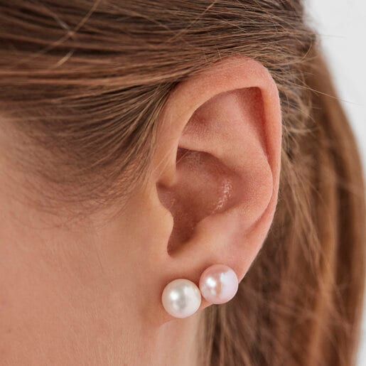 Σετ σκουλαρικιών TOUS Pearls από ασήμι