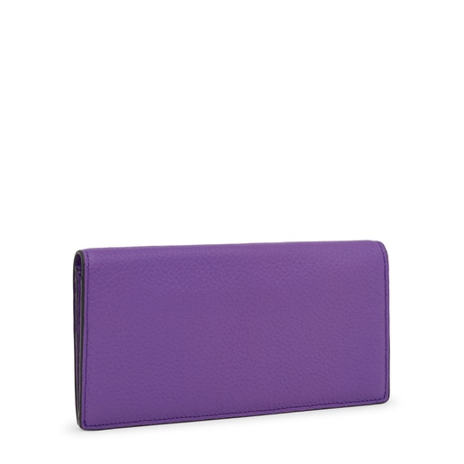 Flat lilac-colored leather TOUS Balloon Wallet