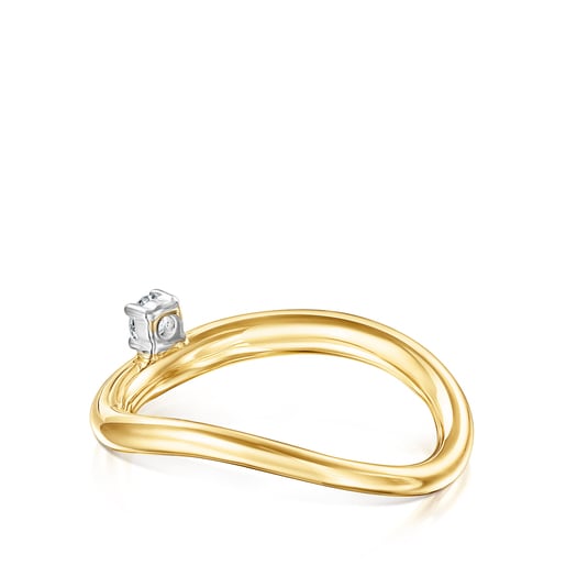 Gold Hav Ring with diamond | TOUS