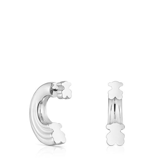 Silver Hoop earrings with bear motif TOUS 1950